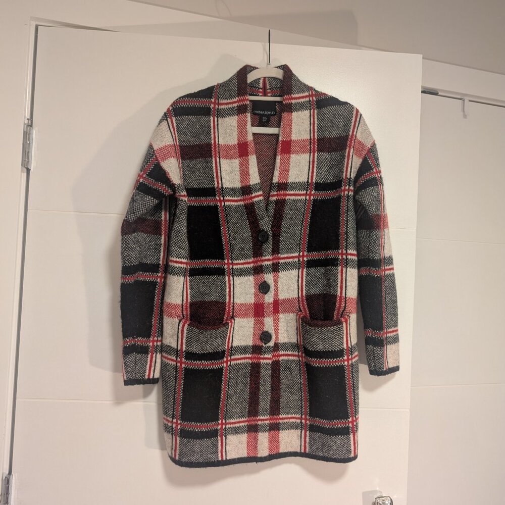 Long Plaid Coat